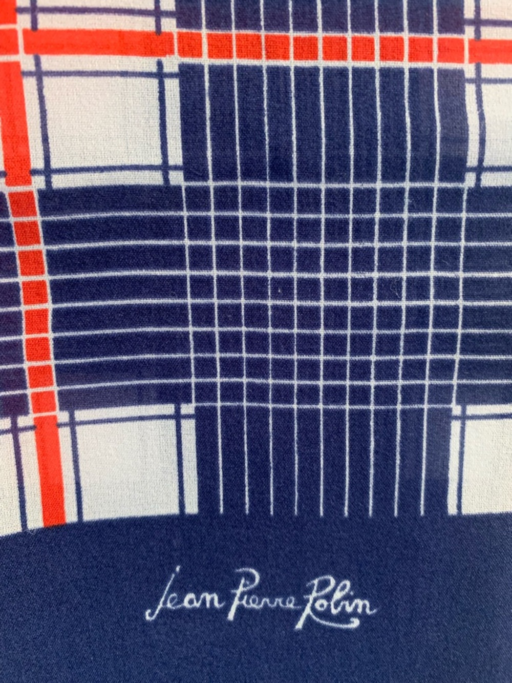 Patterned Scarf Duo in Navy, White & Red - Picture 4 of 7